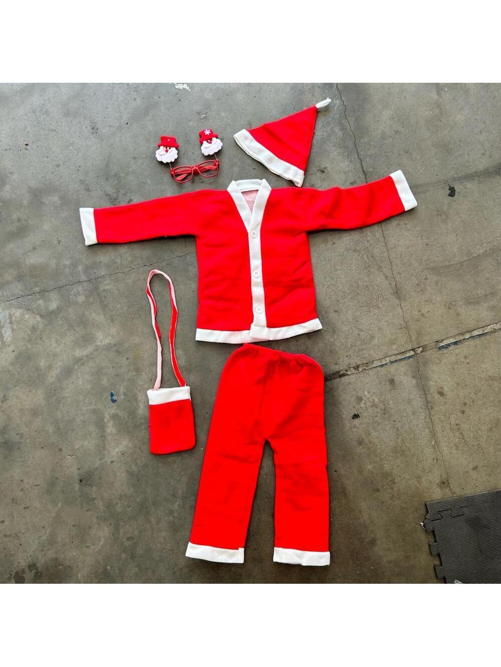 Santa Claus Costume Halloween Christmas 5 Pieces | Child Size 3